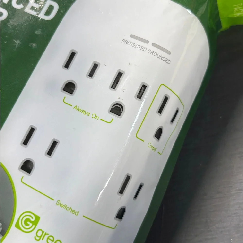 Greenlite 5 Outlet Advanced Power Strip Tier 1 Wall Mount Smart Surge Protector